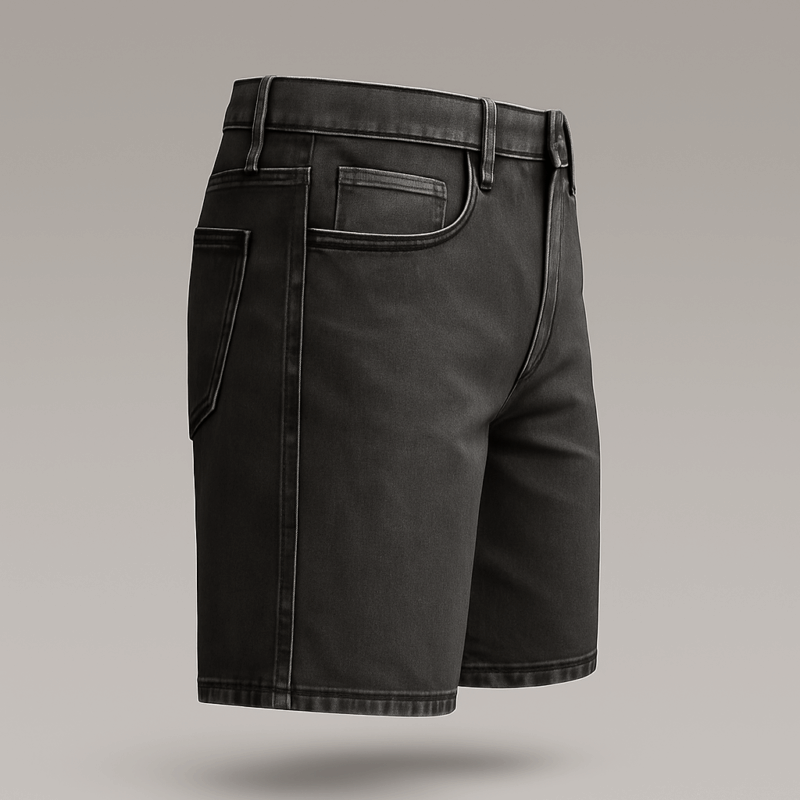 The25x Charcoal Denim Bermuda - Image 2