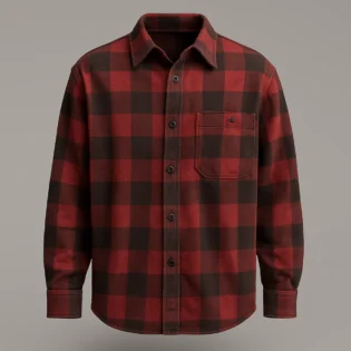 The25x Red & Black Oversized Lumberjack Shirt