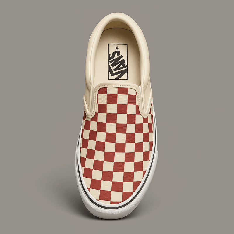 The25x Cream & Red Checkered Slip-Ons - Image 4