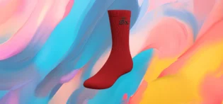 The25x Red Premium Crew Socks
