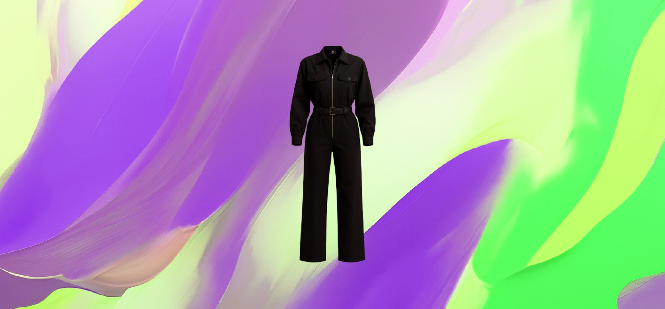 The 25 X Noir Zip‑Front Jumpsuit
