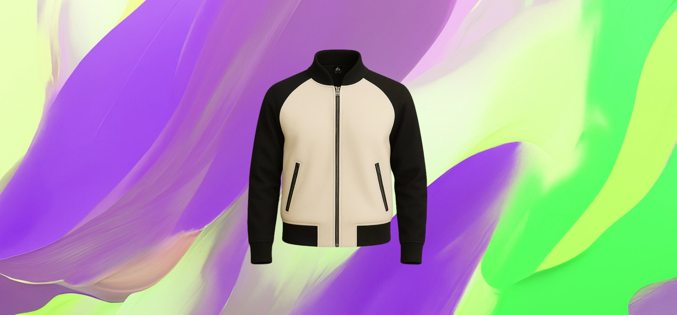 The25x Varsity Sunset Jacket - Black and white